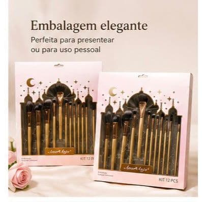 Contém um conjunto de 12 pincéis profissionais da Amor Anjo