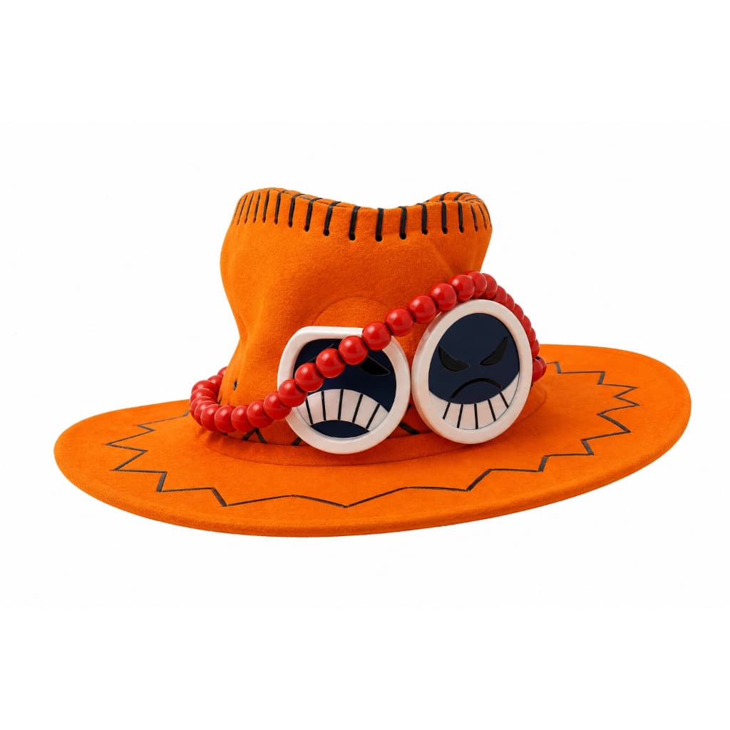 Chapéu Portgas D. Ace One Piece Cosplay Premium Laranja