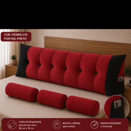 kit almofada cabiceira varios tamanhos Aione Decor
