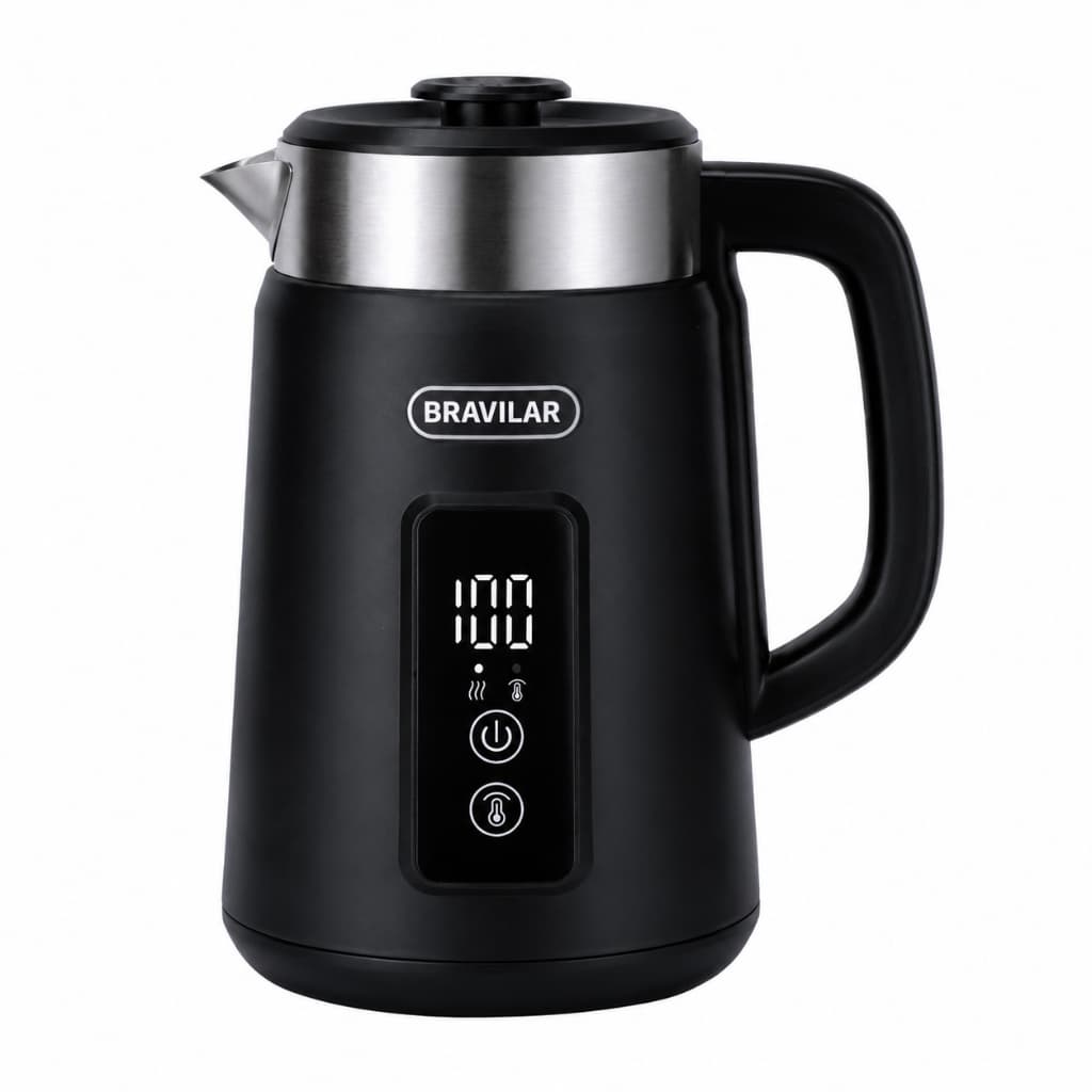 Chaleira Elétrica Inox 1,5L 1200W 127V com Painel LED e Controle de Temperatura