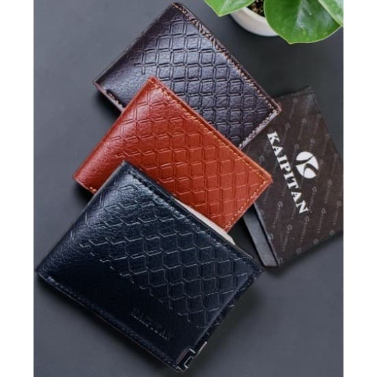 Carteira  Masculina De Couro Sintético , Compartimentos Para Cartões e Documentos De Grande Capacidade.