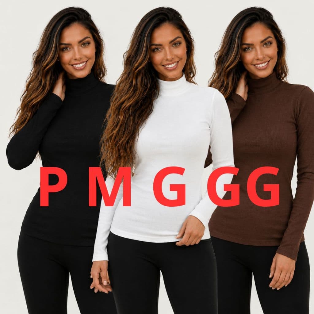 Blusa Blusinha Frio Manga Longa Feminina Cacharel Gola Alta Roupa Feminino Tendência Moda Aconchegante Inverno