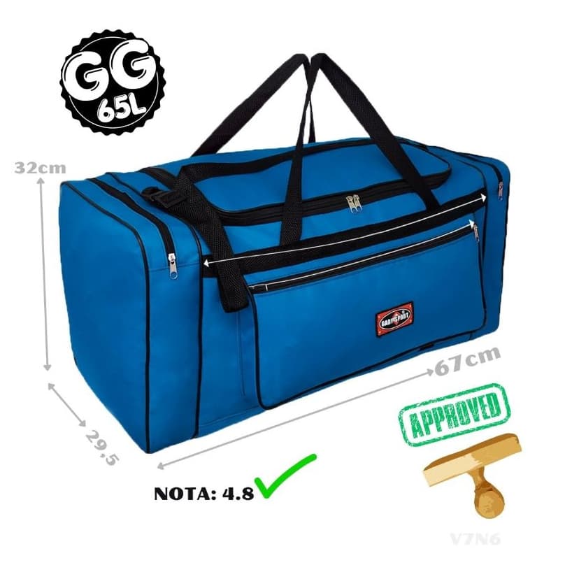 65L - Bolsa de Viagem GG 65 Litros GabySport | Ideal Viagens, Férias e Fins de Semana