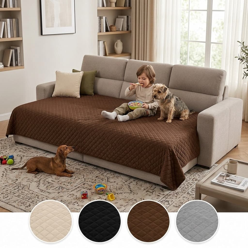 Manta Sofá Impermeável Pet Pelos Gato Cachorro Tipo Matelassê 1,35x2,45m Várias Cores