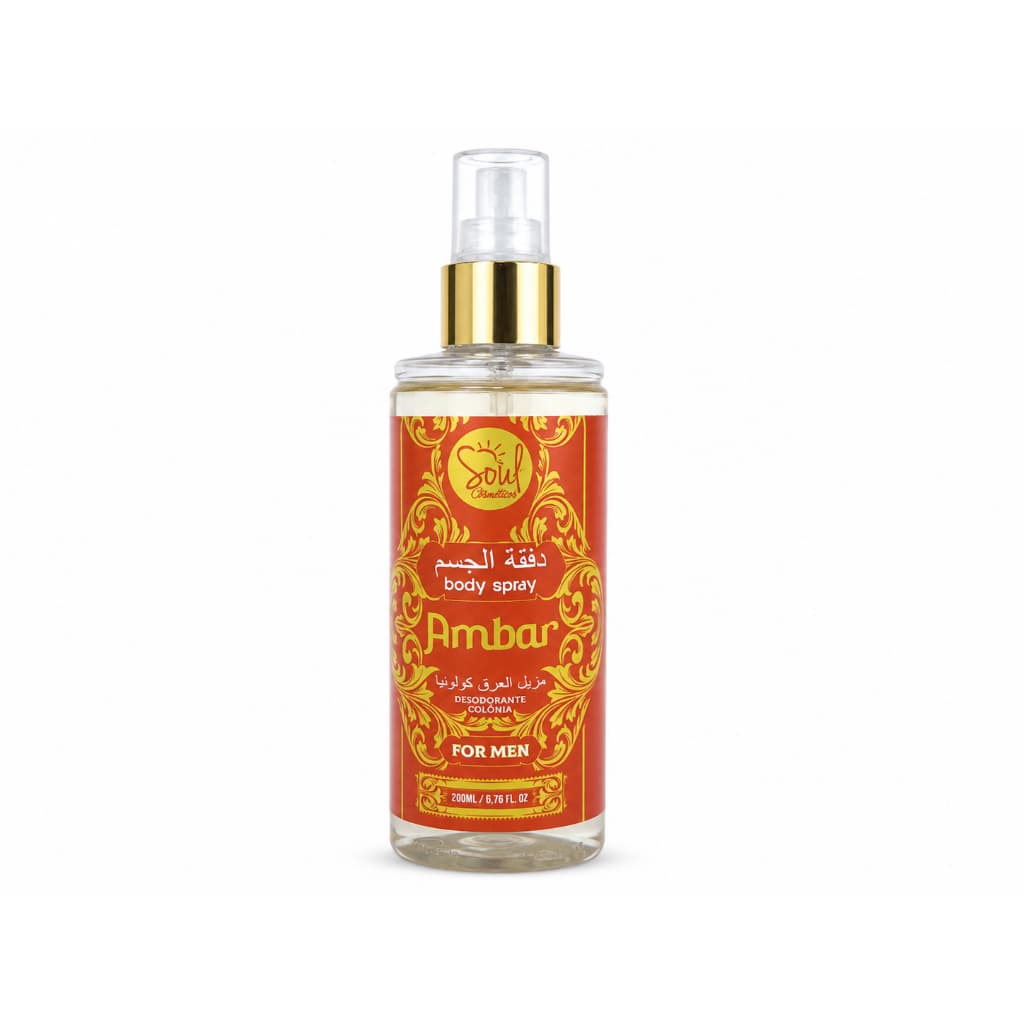 Body Spray Masculino Ambar 200ml - Soul Cosméticos (Kit até 04un)