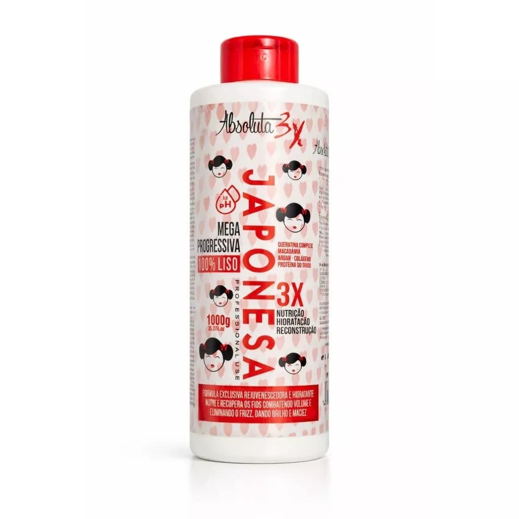 Escova Progressiva Japonesa 1 L Original Absoluta Liso Extremo - Alinhamento dos fios
