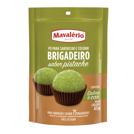 Pó para Preparo de Brigadeiro Mavalério 45g Ideal para Recheios e Doces Gourmet