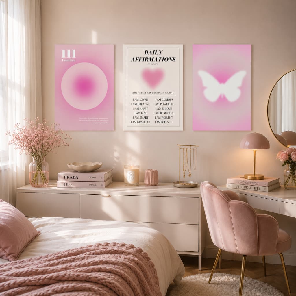 Quadros Decorativos Pinterest Intuition Borboleta Afirmações Para Quarto Escritório Moderno Mdf