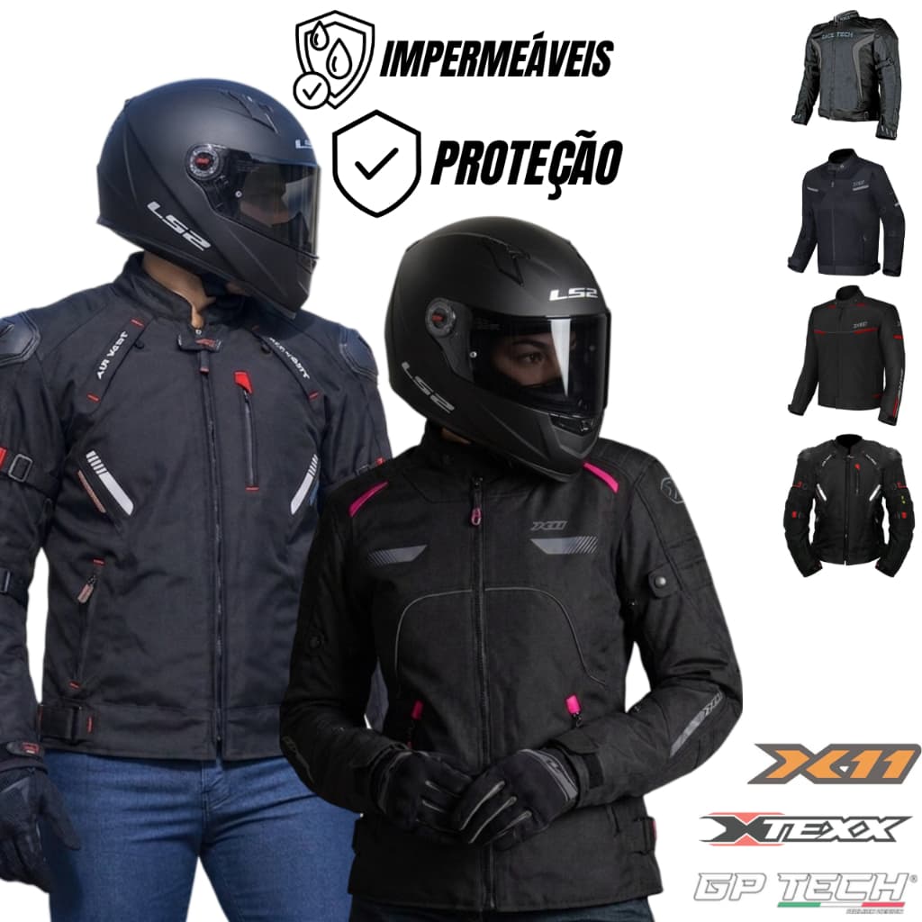 Jaqueta X11 GP Tech Texx Promocionais Motociclista Proteção Impermeável Masculina Feminina