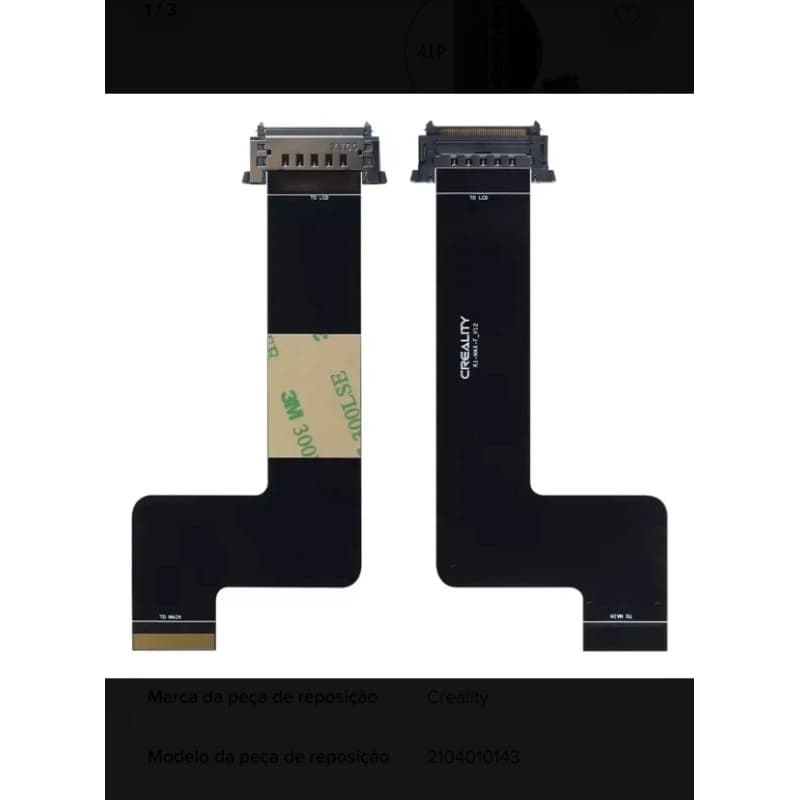 Cabo flet Tela Display Impressora 3d Creality K1 Max Flex