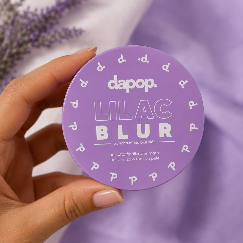 Pó Solto Lilás Dapop Lilac Blur Efeito Glow Blur Matte