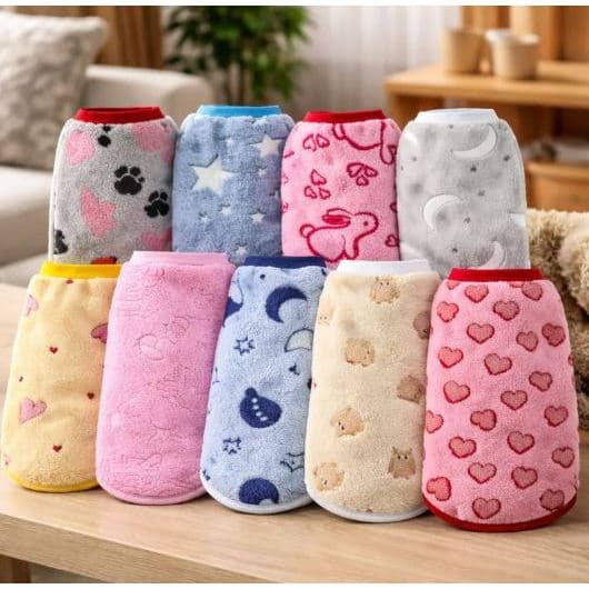 Roupa Pet/Roupinha de Inverno/Fleece 3D/Cães e Gatos/n0 ao n18