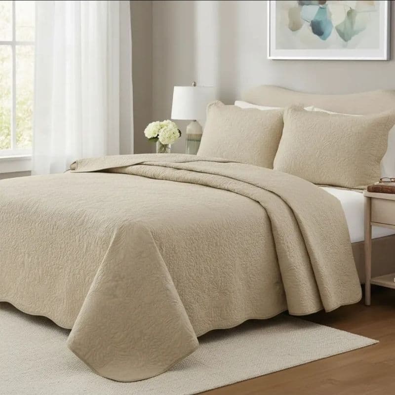 cobre leito colcha de cama confortável kit 3 peças promoção luxo