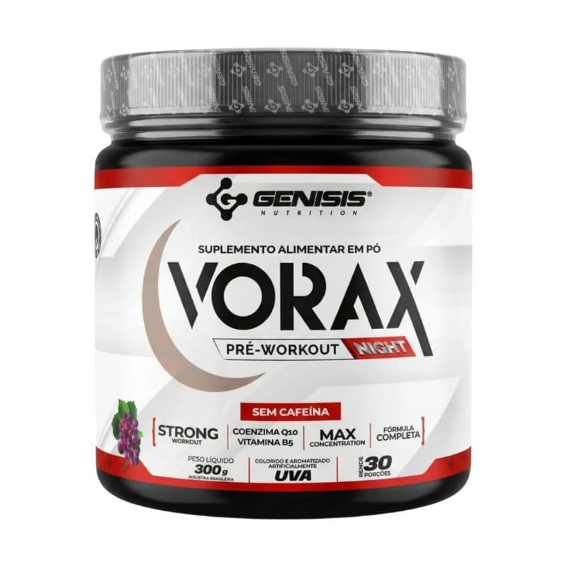 Pré Treino Vorax Night 300g - Sem Cafeína - Genisis Nutrition