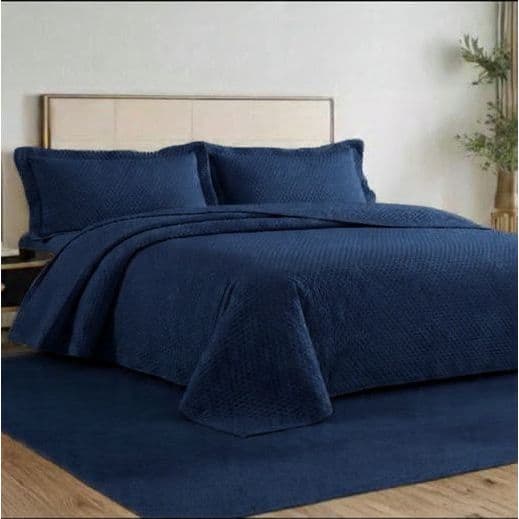 Kit 3 Peças Jogo de Cama Colcha Flora Revelo Casal ou Queen 100% Poliester