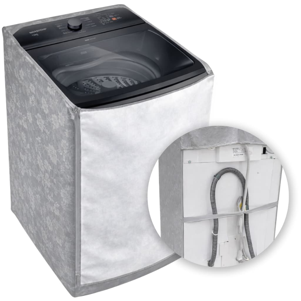 Capa Electrolux 18kg Impermeavel Floral Reforçada com Ziper Protetora Sol Chuva Maresia Sereno