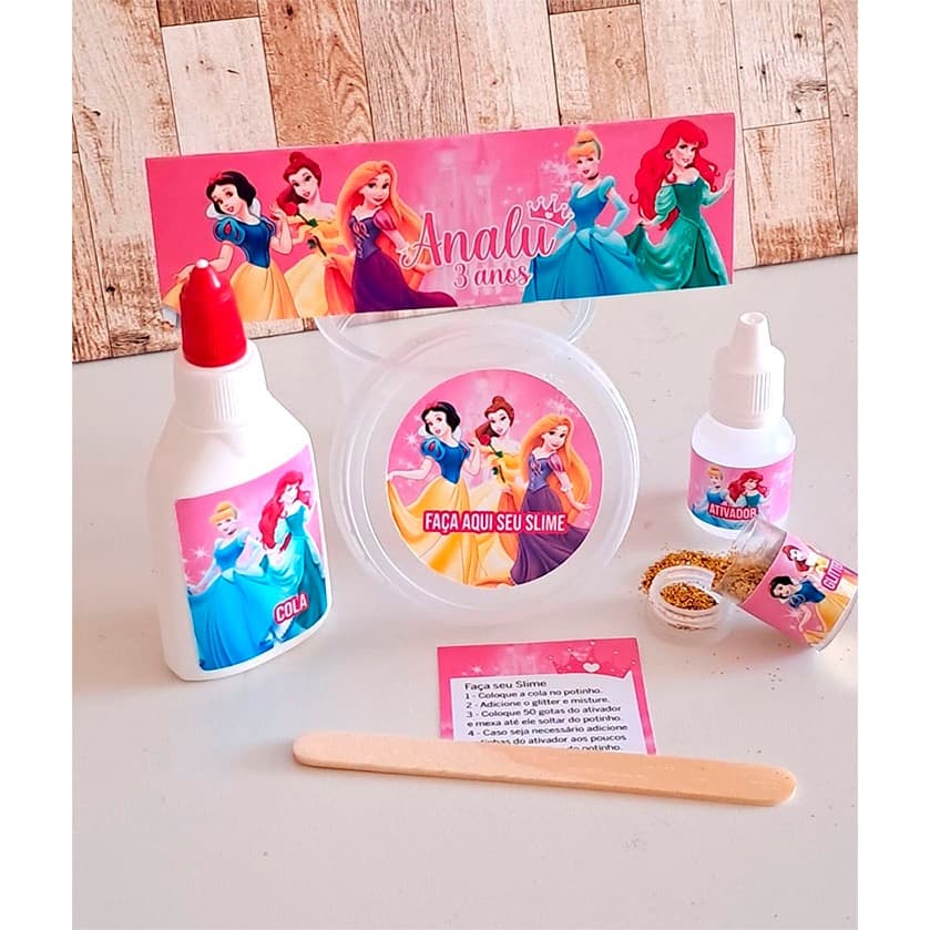 Kit Slime | Faça você mesmo | Lembrancinha Personalizada | Tema da sua festa |