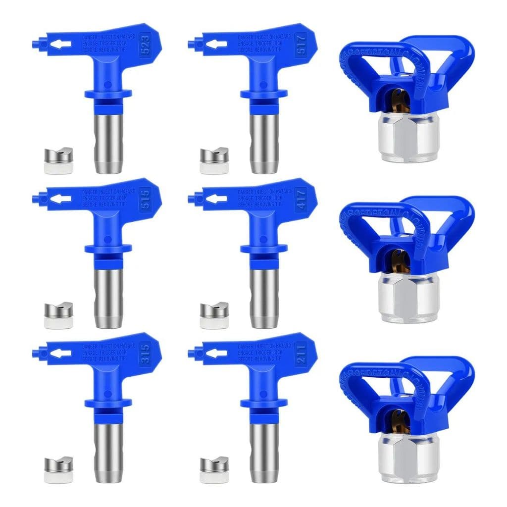 kit 9 Conjunto De Bicos De Pulverização Reversível Airless Dicas Para