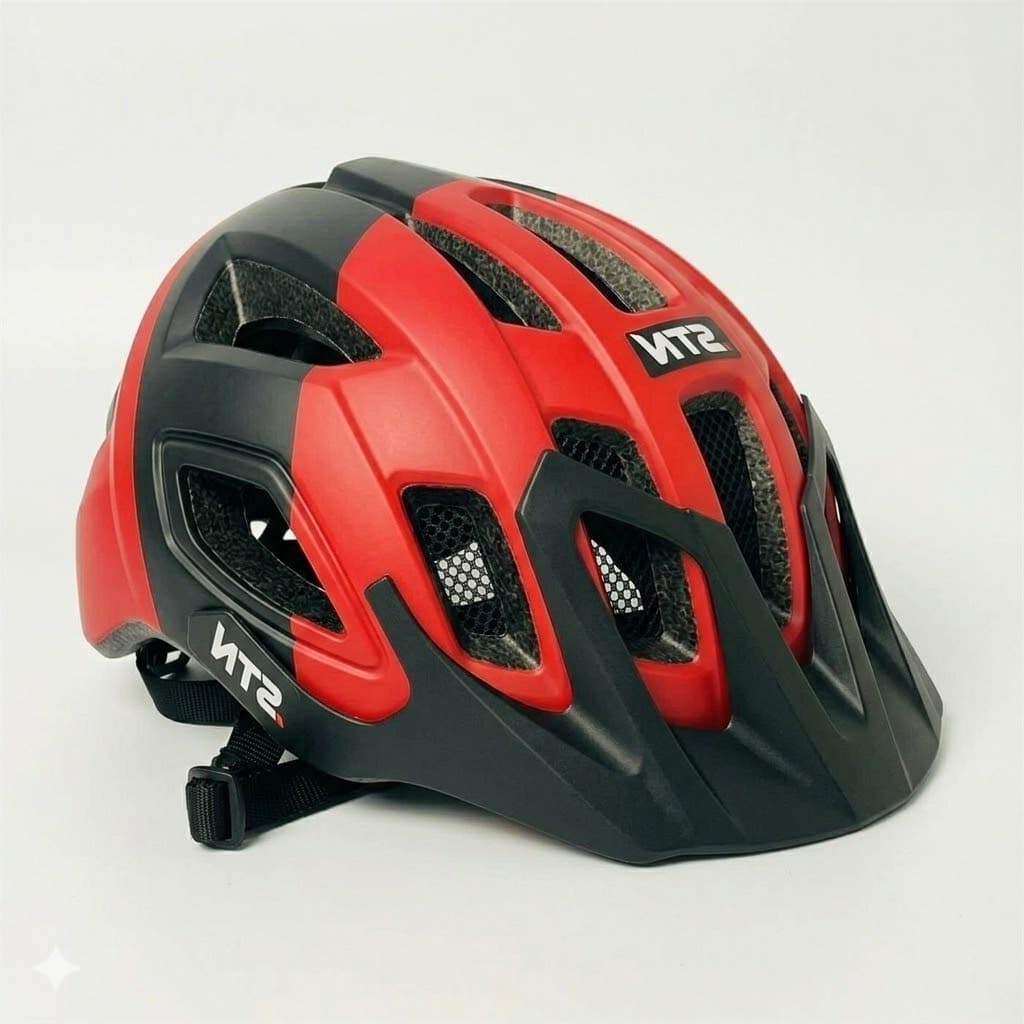 Capacete Ciclismo STN RX35 Preto/Vermelho