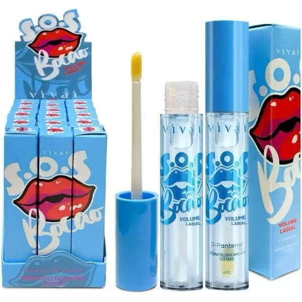 Gloss Labial Vivai S.O.S Bocão - Volume e Hidratação com D-Pantenol, 5ml