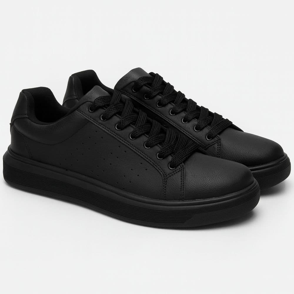 Tenis Casual Masculino Preto All Black Confortavel Urbano Minimalista Sola Antiderrapante Palminha EVA 39ao46