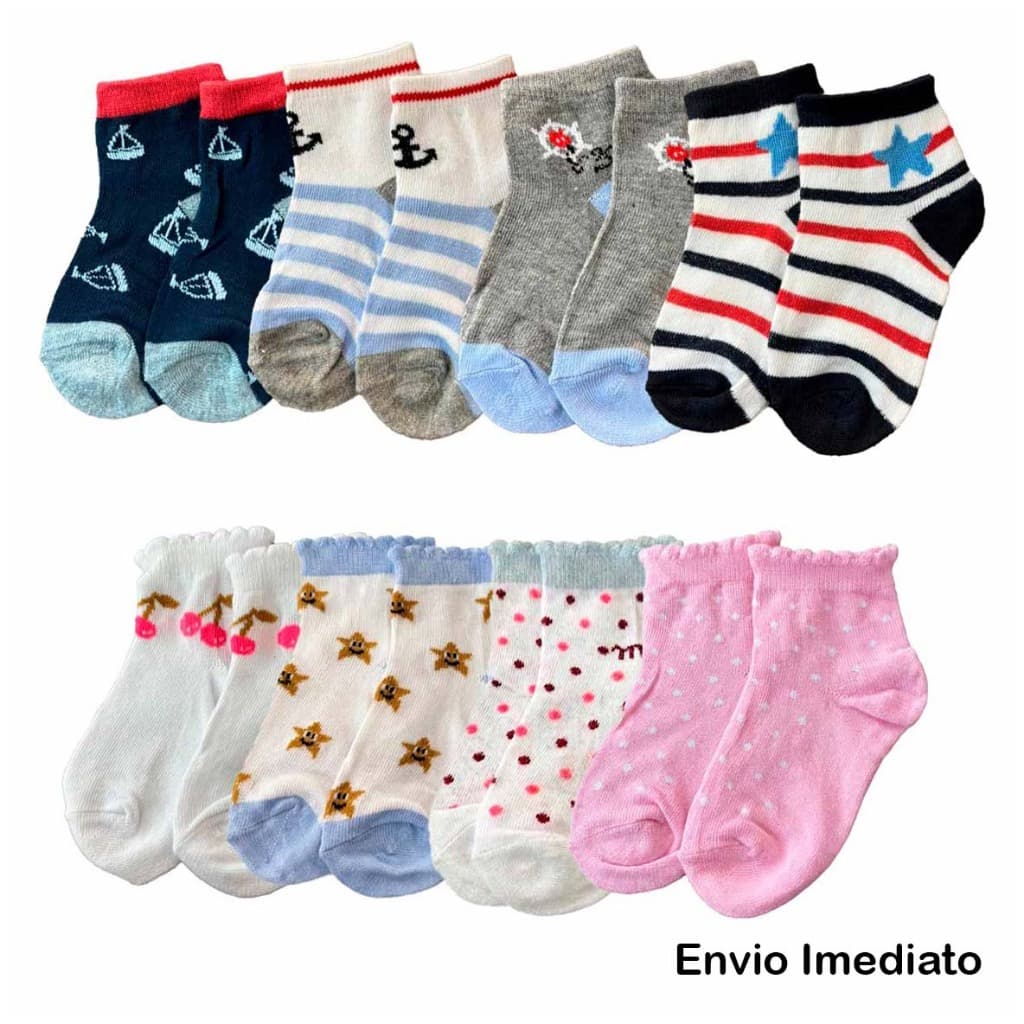 Kit 3 Meias Infantis Cano Curto Confortáveis Algodão