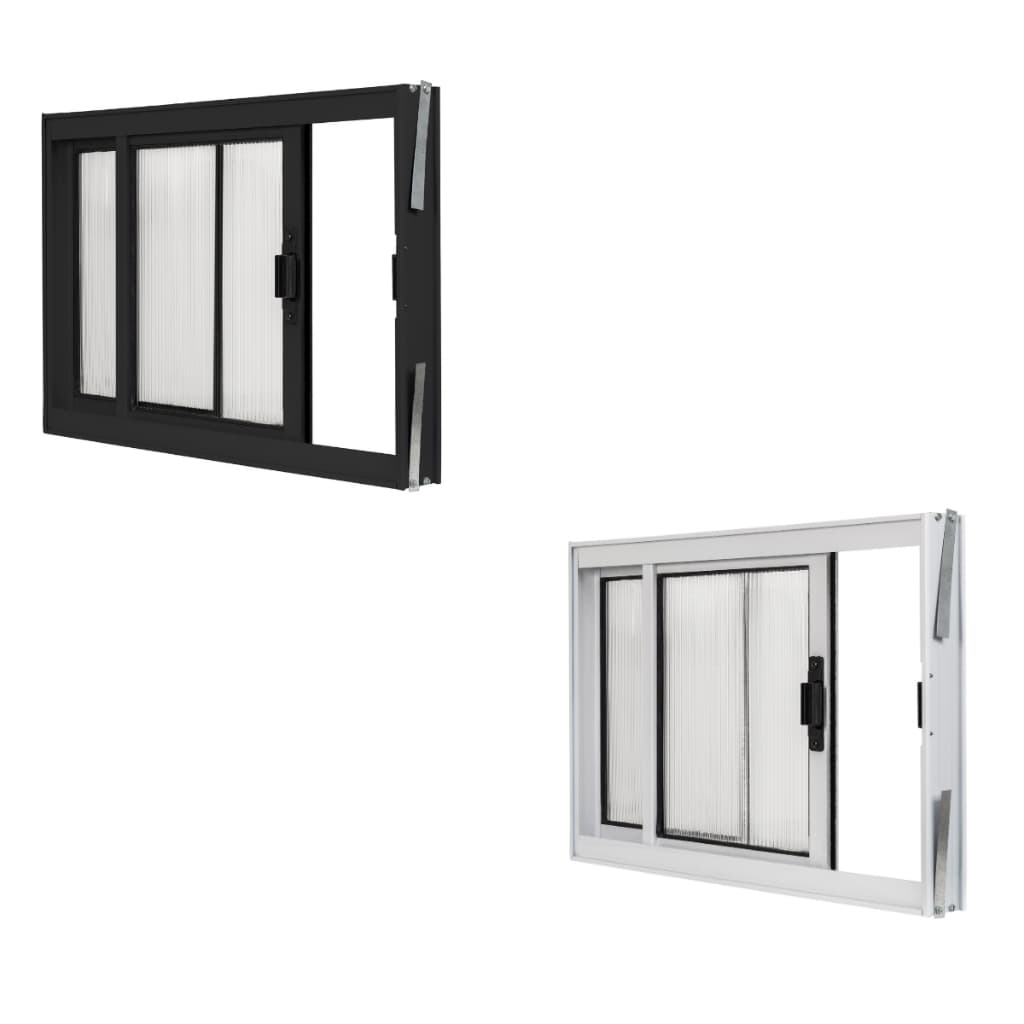 Vitrô Veneziana Correr 2 Folhas 40x60/60x60 Alumínio Com Policarbonato