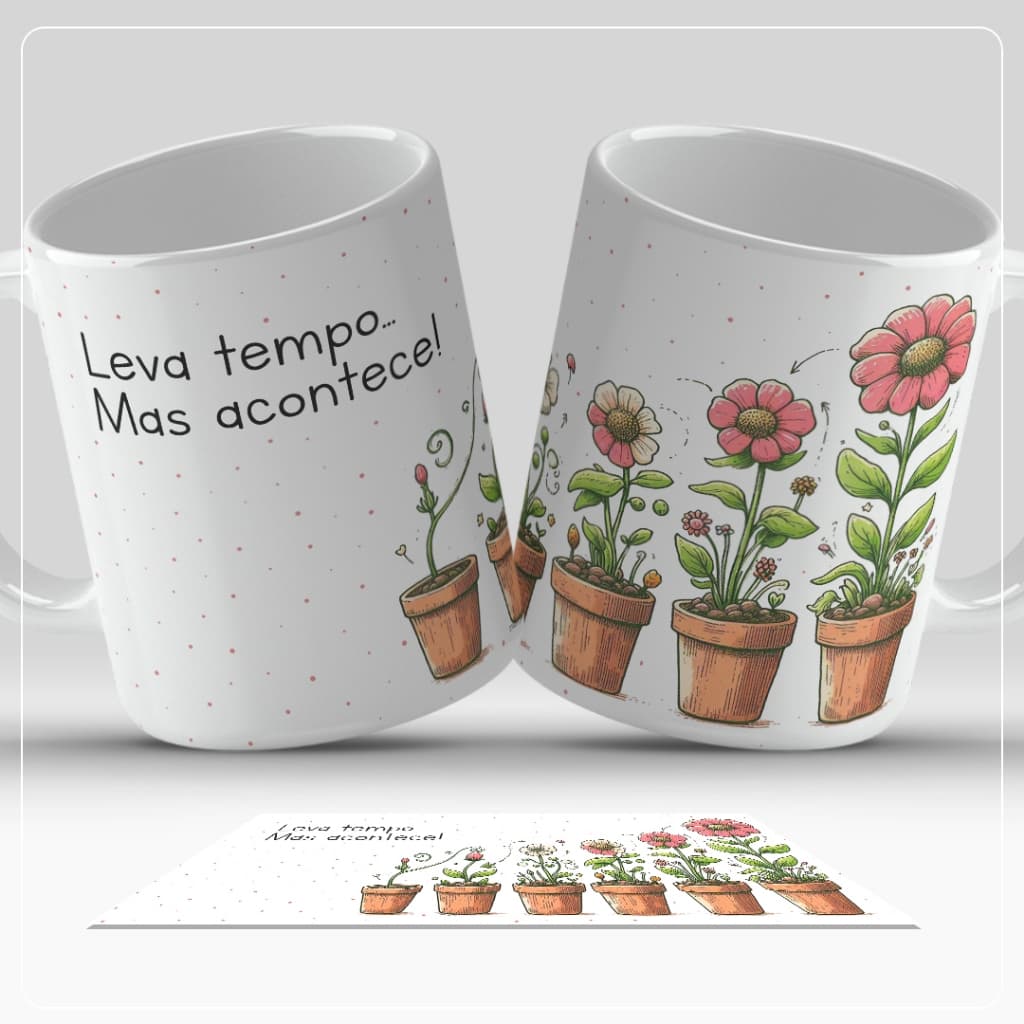 Caneca Motivacional Devocional presente para mulher personalizado com nome