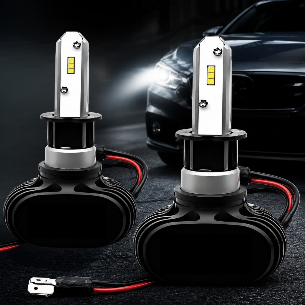 2 Pcs H1 Lâmpadas Automotivas de Farol LED 6500K Luz Alta Potencia Super Brilhantes para Automóveis