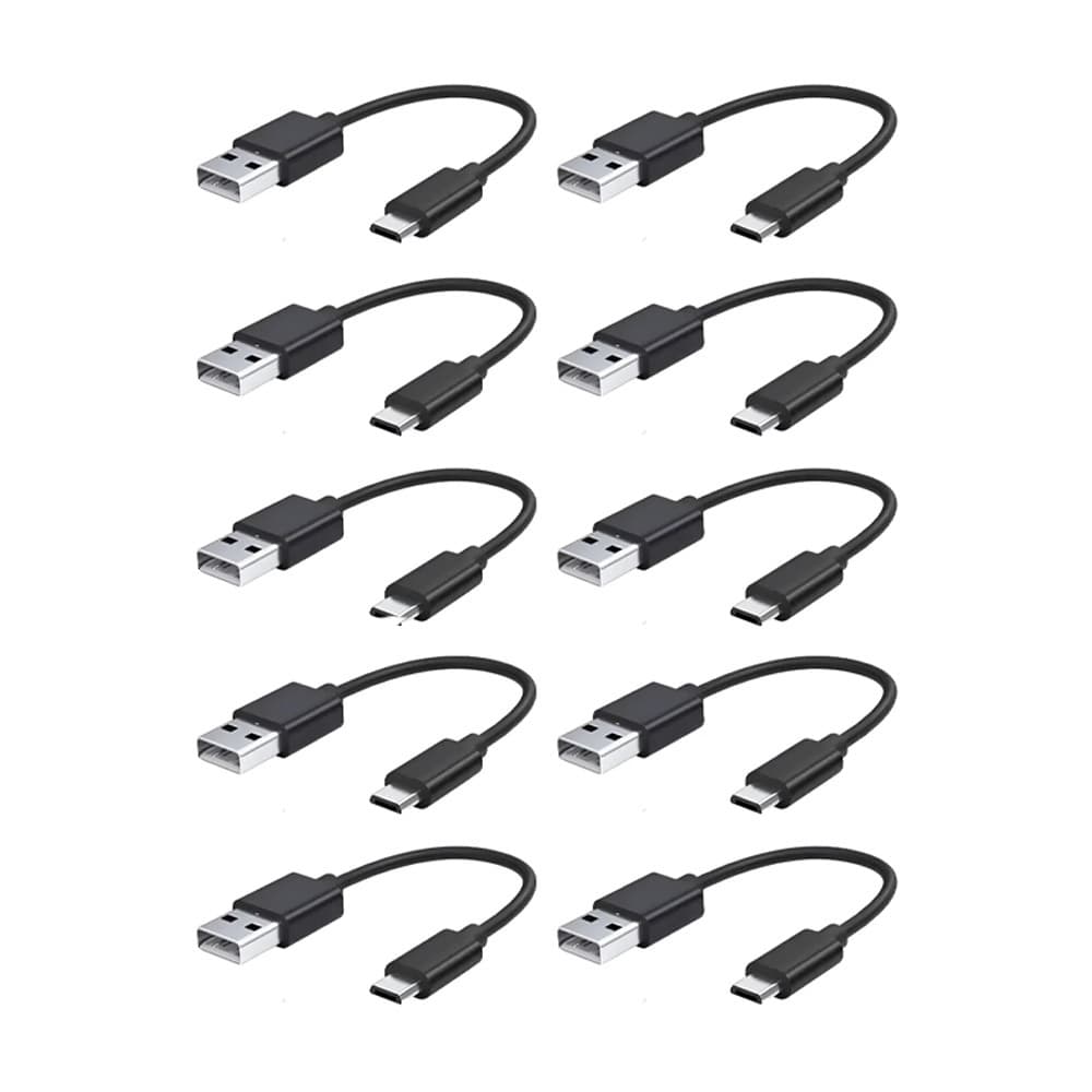 Kit 10 cabos V8 Micro USB Universal 13cm Revestido