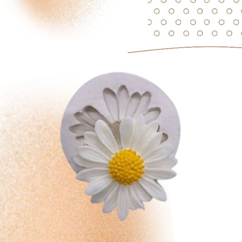 Molde de Silicone Margarida Forma para Vela Sabonete Resina Gesso