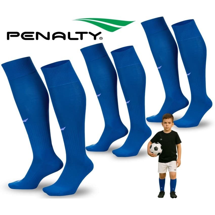 3 Meião Futebol Penalty  Juvenil Infantil Masculino Meião Treino Futebol Meião Esportivo