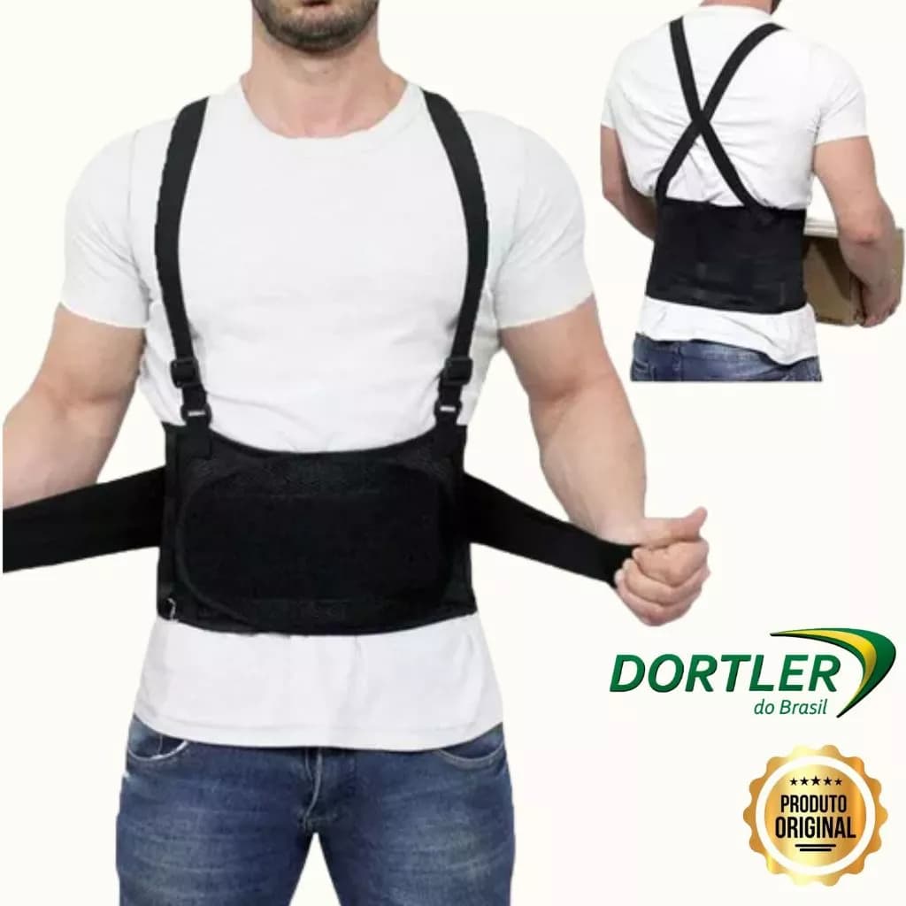 Cinta Ergonômica Lombar EPI Carregar Peso Protege Coluna Cervical Previne Lesão Dortler Original