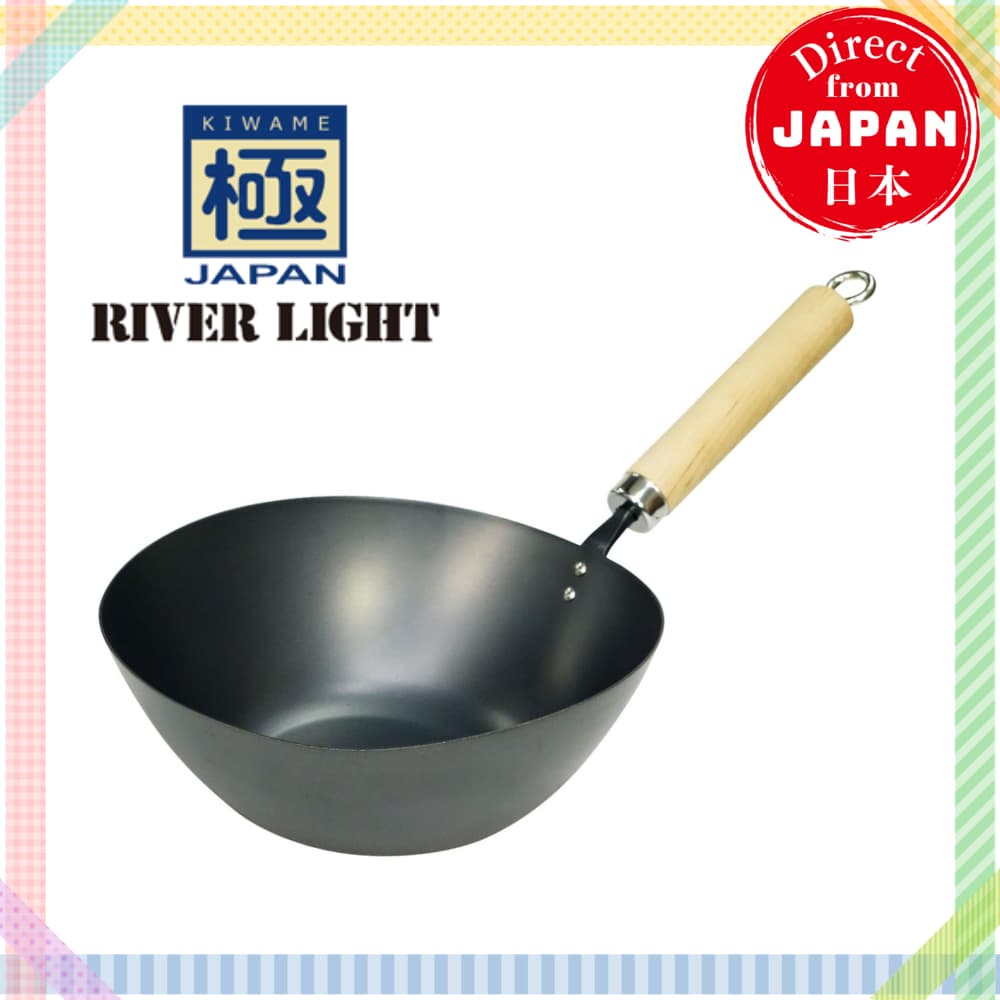 RiverLight KIWAME PREMIUM Frigideira Asiática de Ferro IH/Gás Fabricada no Japão Vários Tamanhos Profissional Antiaderente Durável
