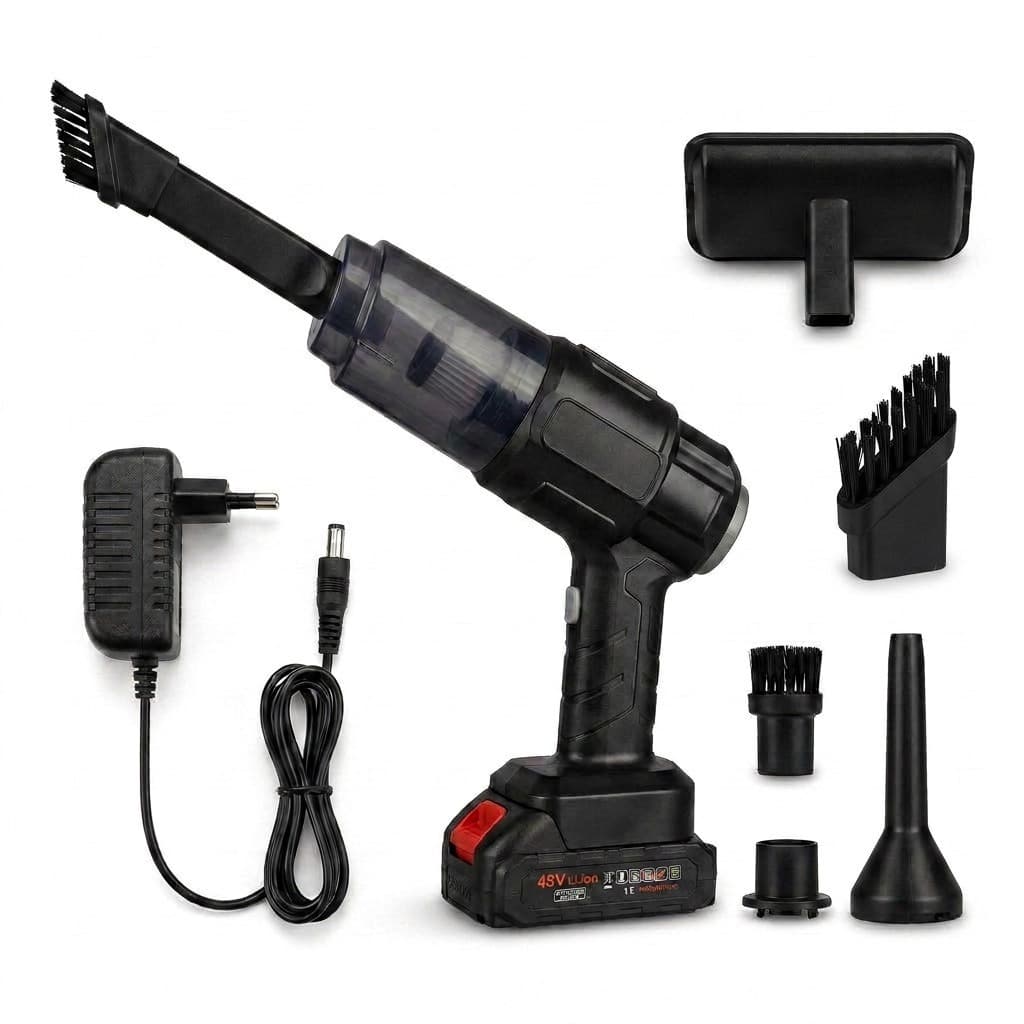 Aspirador De Pó Para Carro Sem Fio 48V - 3000mAh / 30W Recarregável De Alta Potência - MGC