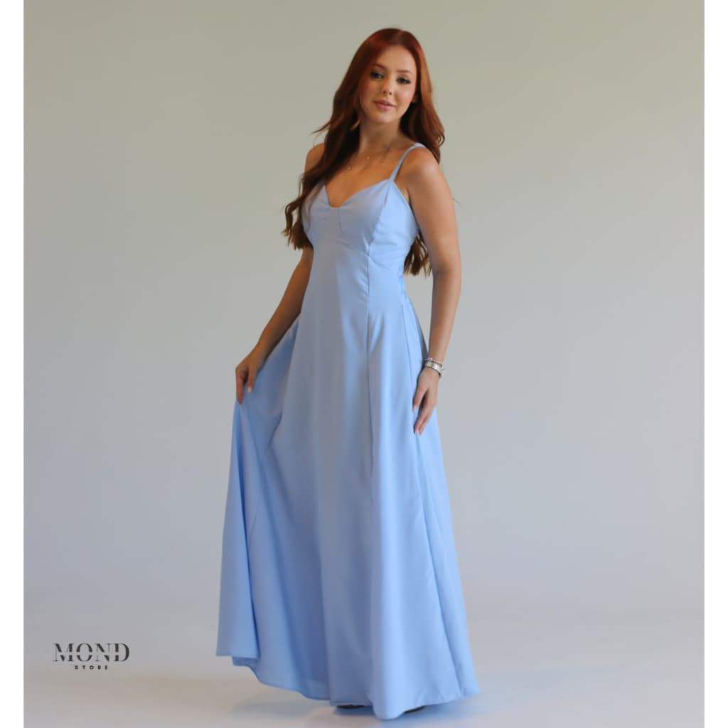 Vestido Feminino Longo Bela com Bojo Soltinho Elegante com Lastex