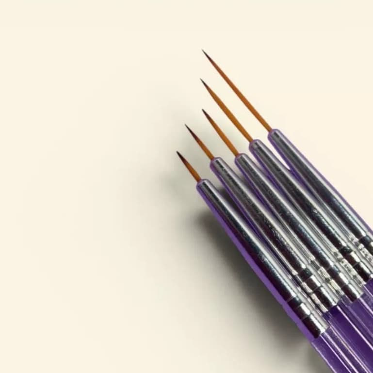Kit de Pincéis Finos para Nail Art – Precisão Profissional para Decoração de Unhas