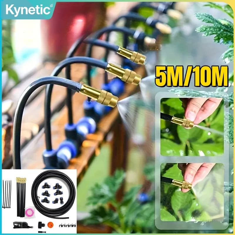 10M Kit De Sistema De Nebulização De Spray De Jardim Para Irrigação Automática Ajustável - Envio Rápido