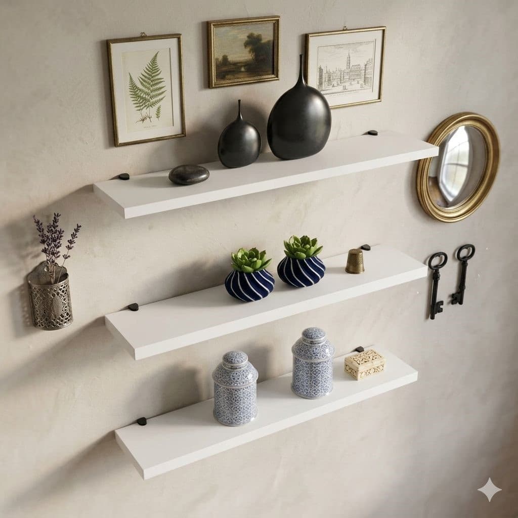 kit 3 Prateleiras decorativas 60x15 MDF