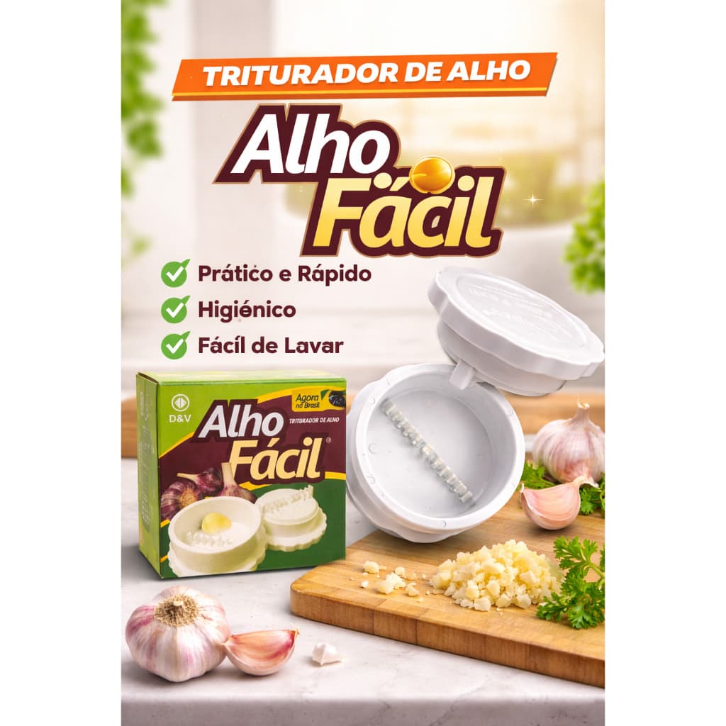 Triturador De Alho Manual Alho Fácil Processador Tritura Picador De Temperos Higiênico Prático Cozinha