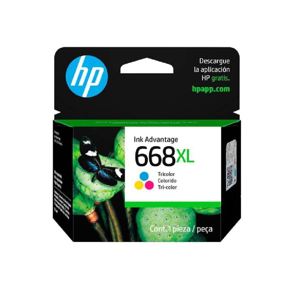 Cartucho de Tinta HP 668XL Colorido - 7FP38VL