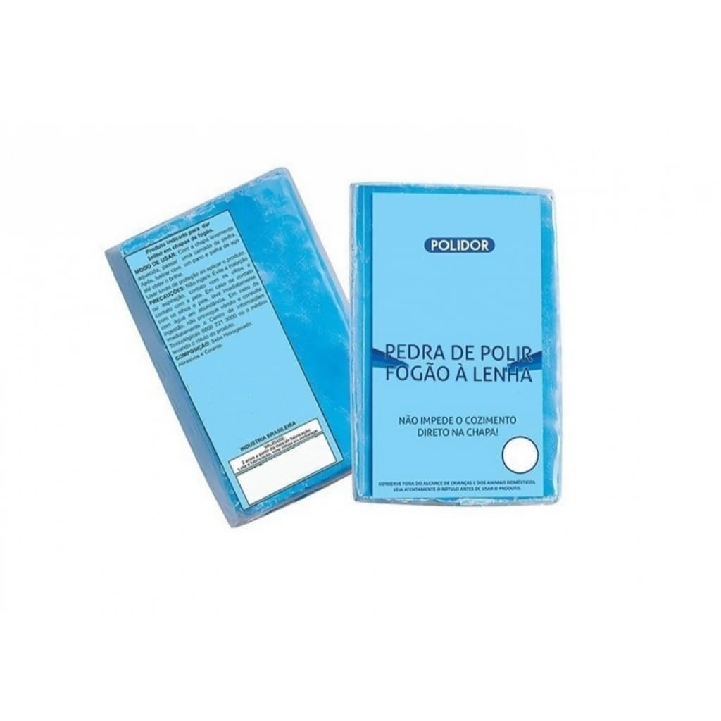 2UN Pedra azul grande 210G p/ polir ariar arear chapa ferro fundido de fogão lenha
