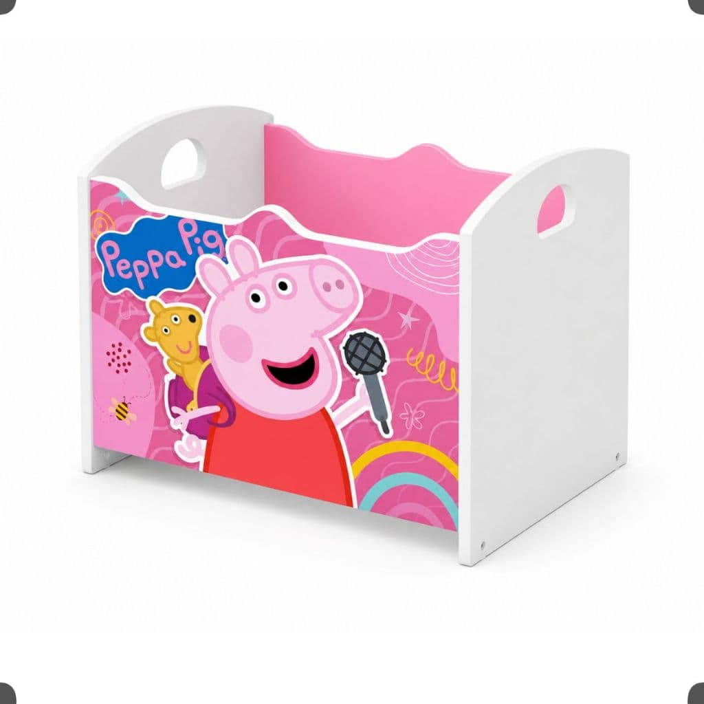 Báu Peppa Rosa Feminino Quarto Infantil Brinquedotecas 100% Mdf Organizadores Moderno Resistente