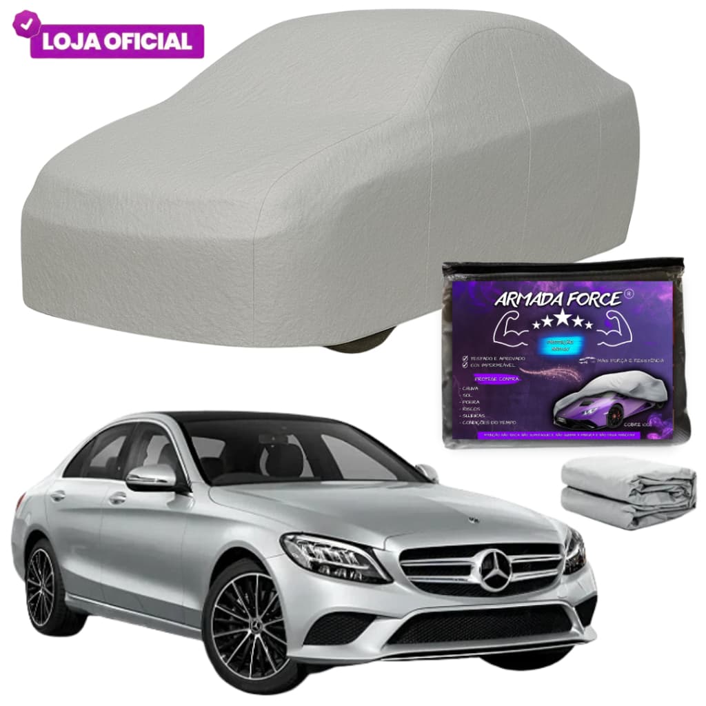 Capa Cobrir Mercedes B180 ARMADA FORCE Forrada 100% Impermeável Protege Sol Chuva Poeira Anti-UV