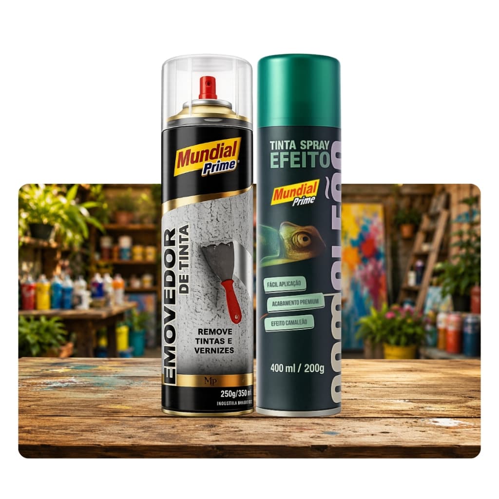 Kit Tinta Efeito Camaleão Degrade Verde Ruby + Removedor de Tinta Spray 350ml Rápida Ação