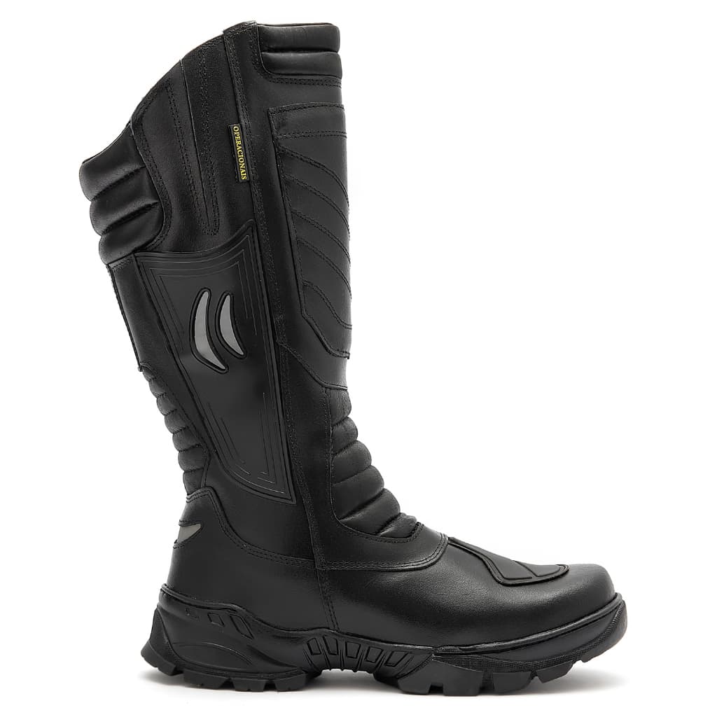 Bota Coturno Delta Motoqueiro Com Palmilha PU Motociclista Emergência Cano Longo Segurança Proteção