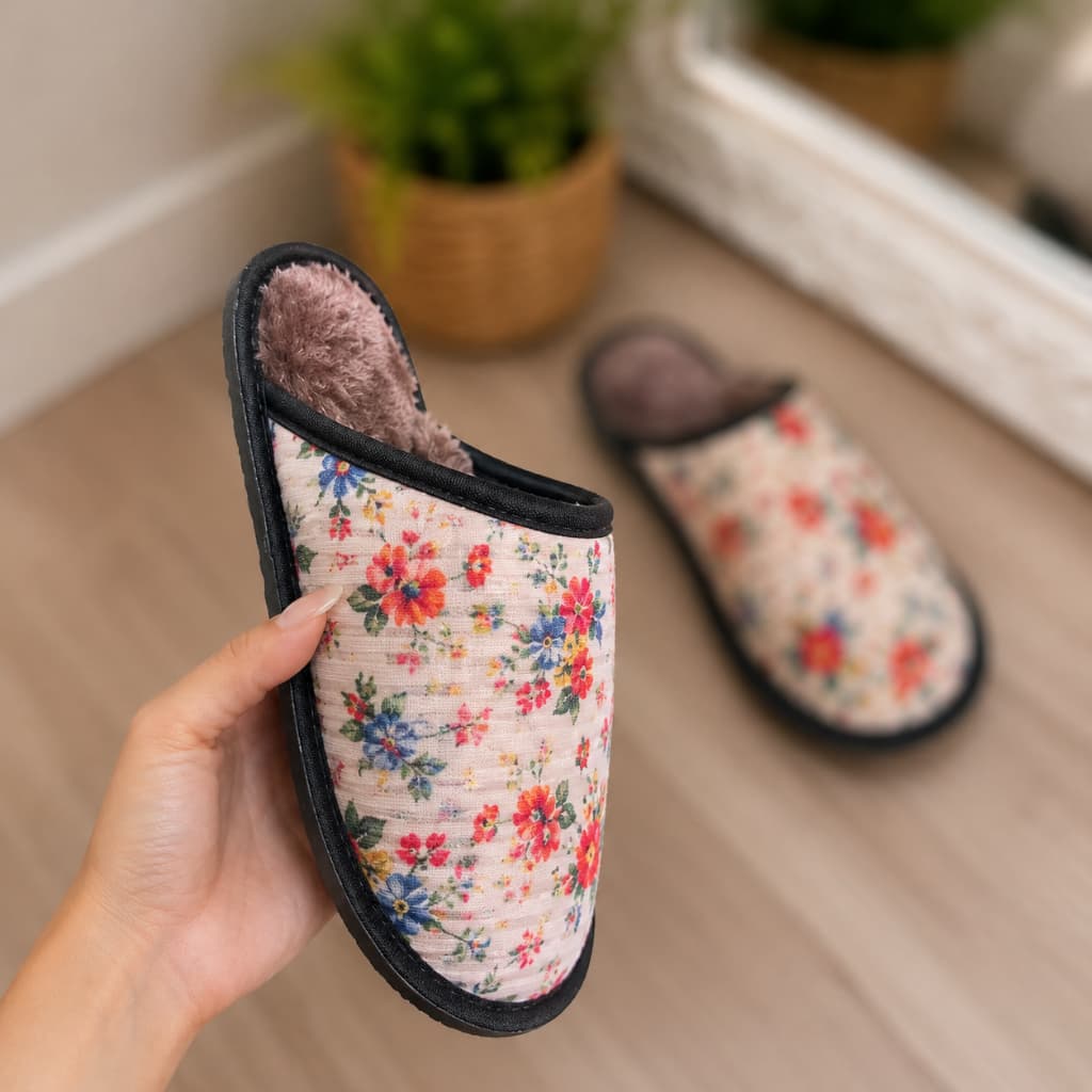 Pantufa de Pelúcia Unissex Sortido Inverno Chinelo Quarto Quentinho Antiderrapante