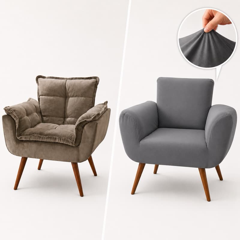 2 CAPAS POLTRONA   OPALA ENVIO RAPIDO/ DECOR QUARTO /SALA/COZINHA/VARANDA/RECEPÇÃO