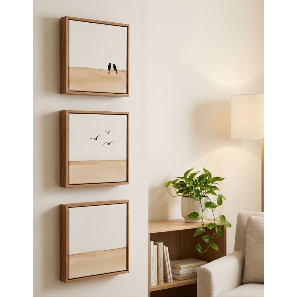 Kit Quadros Decorativos Natureza Calma Paisagem Minimalista Decoração zen moderna relaxante Sala