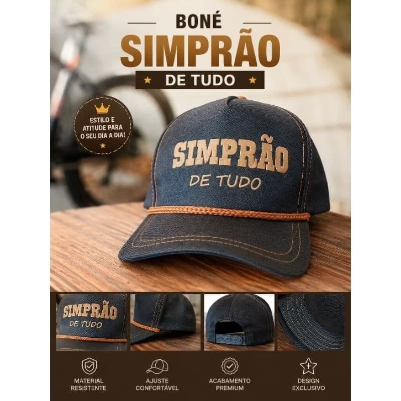 Boné Country Aba Curva Simprão De Tudo
